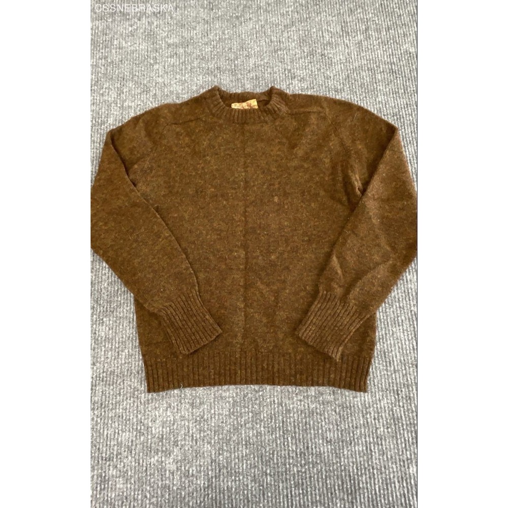 Tally Ho Henry Pollak VTG Wool Knit Sweater Brown Hand Loomed Hong Kong Mens M
